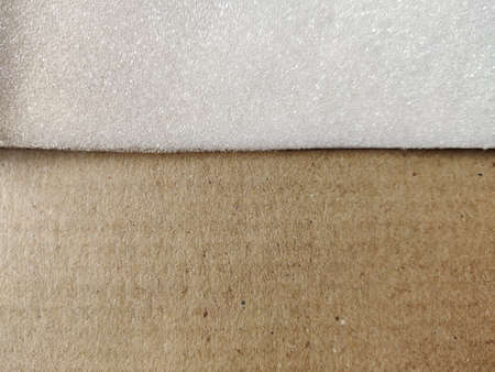 Combination of light brown and white color wallpaper background. Empty. Copy space. Backdrop.の写真素材