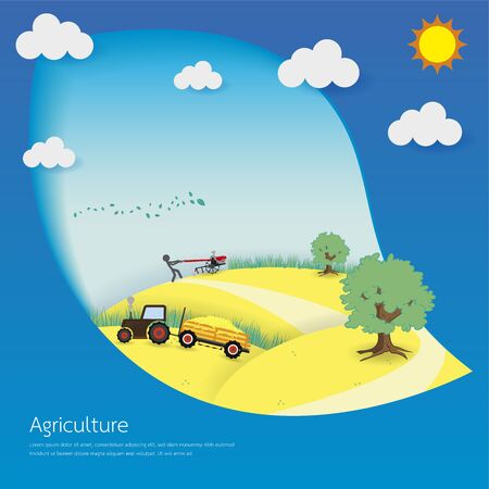 Agriculture paper design vector illustrationのイラスト素材