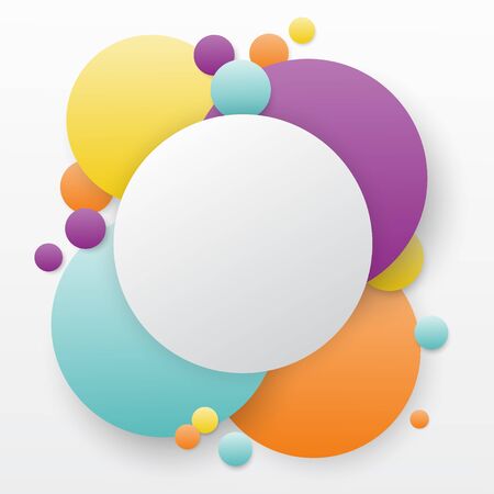Round Random Colored Bubble Background. Vector Illustration Eps10のイラスト素材