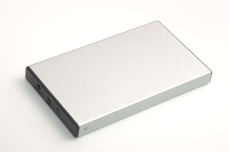 Aluminum External Hard Driveの写真素材
