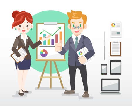 Black suit illustration with gadgets.のイラスト素材