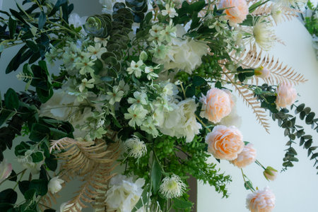 White flowers for decoration at the eventの写真素材