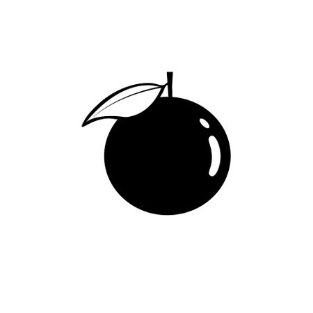 Black orange icon on white backgroundのイラスト素材