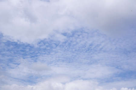White clouds in the blue skyの写真素材