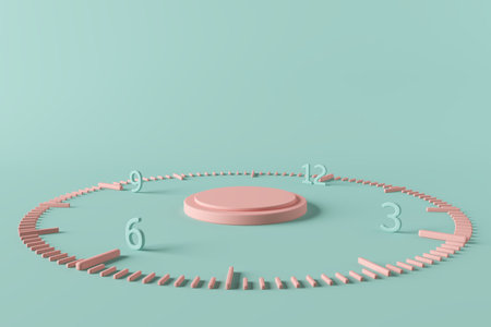 platform pink time clock tick indefinite continued progress existence event occur present at the...
