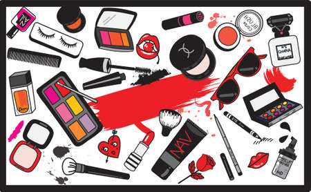 make up vectorのイラスト素材