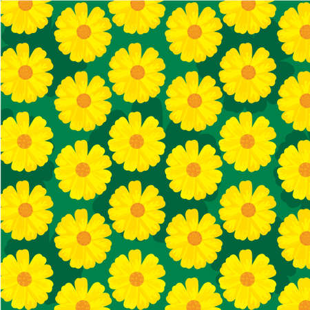 sun flower is shining for background vector, yellow flower, for wallpaper and printのイラスト素材