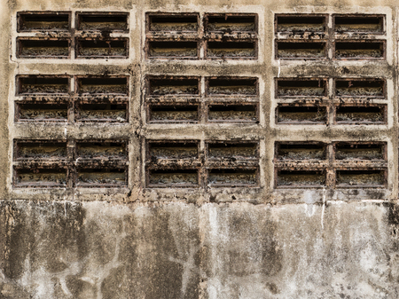 dirty hole air wall on kitchen roomの写真素材