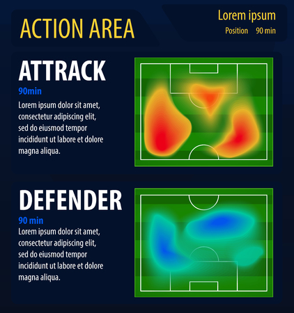 player action area.broadcast graphic template.のイラスト素材