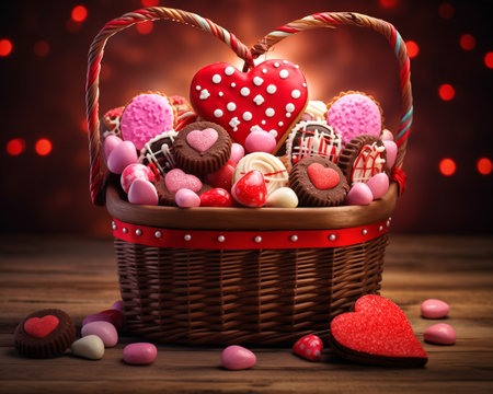A Special Valentine's Basket is more than a gift; it's a symbol of the unique bond shared between two hearts, this basket is a tangible expression of love, carefully curated to make Valentine's Day truly unforgettable.の素材