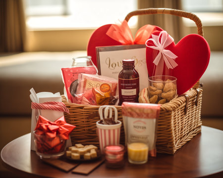 A Special Valentine's Basket is more than a gift; it's a symbol of the unique bond shared between two hearts, this basket is a tangible expression of love, carefully curated to make Valentine's Day truly unforgettable.の素材