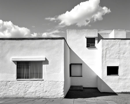 In this collection, goodbye to colors, focusing on clean lines and basic shapes that pop in black and white. It's all about the dance between light and dark, making shadows and contrasts the real stars.の素材