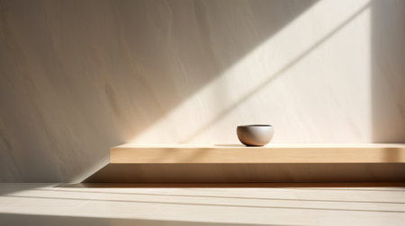 Empty interior room with lighting by generative AI illustration.の素材