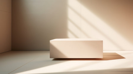 Empty interior room with lighting by generative AI illustration.の素材