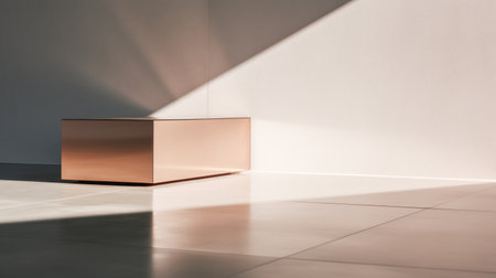 Empty interior room with lighting by generative AI illustration.の素材