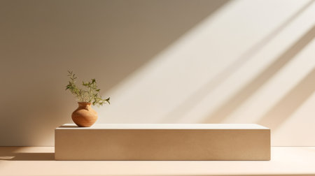 Empty interior room with lighting by generative AI illustration.の素材