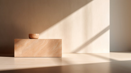 Empty interior room with lighting by generative AI illustration.の素材