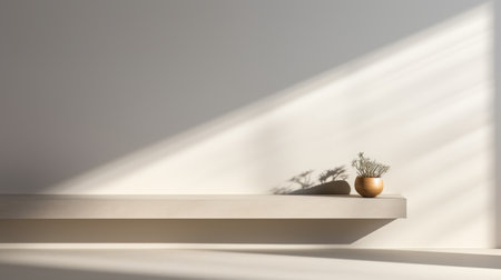 Empty interior room with lighting by generative AI illustration.の素材