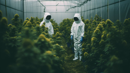 Agricultural expert in modern farmers of the future by AI generate.の素材