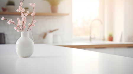 Minimal cozy mock up design for product by generative AI illustration.の素材