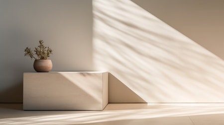 Empty interior room with lighting by generative AI illustration.の素材