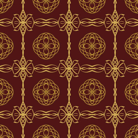 Geometric Seamless Pattern with Tribal Shape. Designed in Ikat, Boho, Aztec, Folk, Motif, Thai, Luxury Arabic Style. Ideal for Fabric Garment, tiles, Wallpaper. Vector Illustrationのイラスト素材
