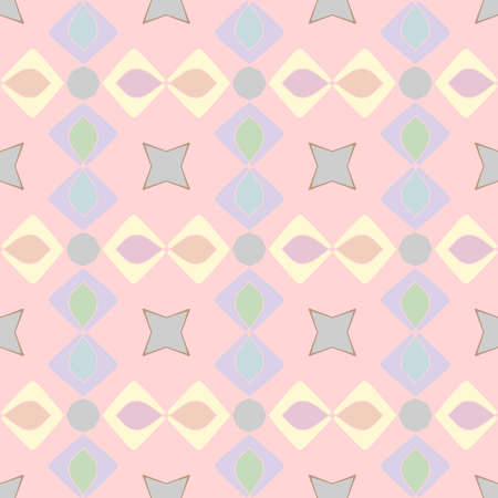 Multi-Color Morocco Seamless Pattern. Traditional Arabic Islamic Background. Vintage, Turkish, Indian style Ideal for carpet, ceramics, floor tiles. Vector Illustration.のイラスト素材