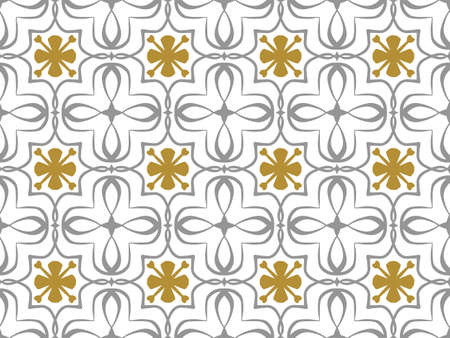 Multi-Color Morocco Seamless Pattern. Traditional Arabic Islamic Background. Vintage, Turkish, Indian style Ideal for carpet, ceramics, floor tiles. Vector Illustration.のイラスト素材