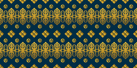Geometric Seamless Pattern with Tribal Shape. Designed in Ikat, Boho, Aztec, Folk, Motif, Thai, Luxury Arabic Style. Ideal for Fabric Garment, tiles, Wallpaper. Vector Illustrationのイラスト素材