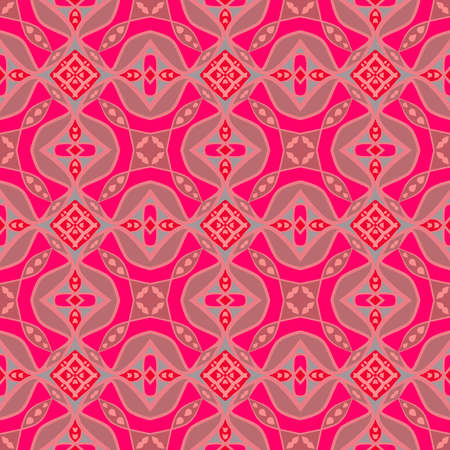 Multi-Color Morocco Seamless Pattern. Traditional Arabic Islamic Background. Vintage, Turkish, Indian style Ideal for carpet, ceramics, floor tiles. Vector Illustration.のイラスト素材