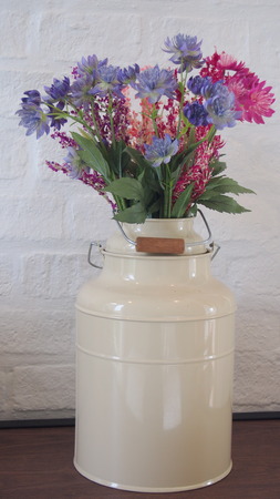 A jar of flowersの写真素材