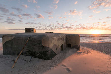 Hel penisula summer sunrise in Jastarnia at Baltic Sea in Polandのeditorial素材