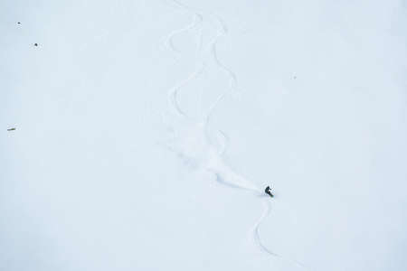 Freeride in Gudauri Georgia caucasus resort snowboarder skierの写真素材