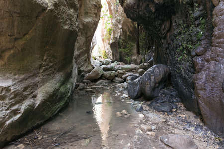 Avakas Gorge in Paphos Cyprusの写真素材