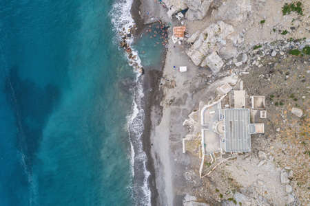 Paralia Thermes springs bath in Kos island Greeceのeditorial素材