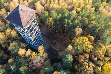Iwkowa village country in Brzesko Poland. Polish mountains and hills aerial drone photoのeditorial素材