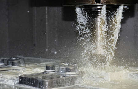 Cnc milling machine in work