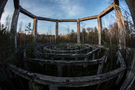 Abandoned factory cement plant Szczakowa Jaworzno Polandの写真素材