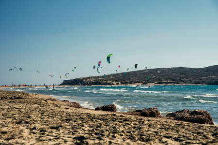 Prasonisi beach in Rhodes Greeceの写真素材