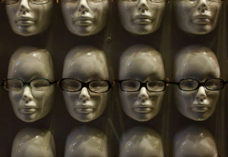 Glasses on head mannequin optic shopの写真素材