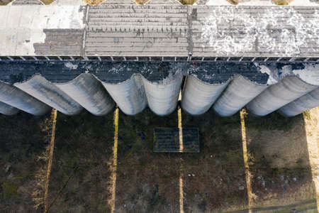 Abandoned grain elevator PZZ KozÅÃ³w Lesser Poland Voivodeship Polandの写真素材