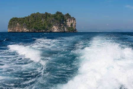 Ferry to Koh Phi Phi Island in Thailandの写真素材