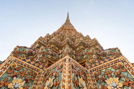 Buddhist temple, Wat Pho temple in Bangkok Thailand Asia