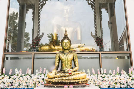 The Golden Mount at Wat Saket in Bangkok, Thailand Asiaの写真素材