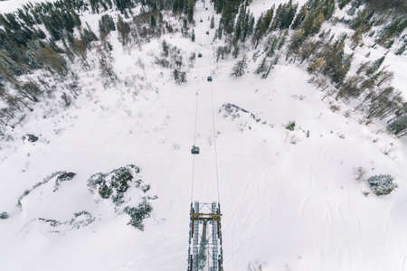 Dachstein mountains Limestone Alps in Austria aerial drone photo viewの写真素材
