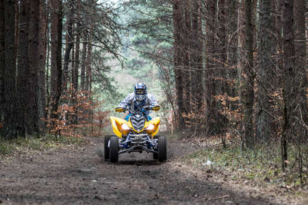 CHECHLO - KLUCZE / POLAND - 18 April 2015: Offroad 4x4 sand ground rally, quad bike, motocross, atv,...