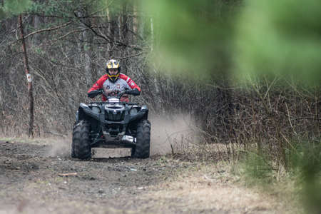CHECHLO - KLUCZE / POLAND - 18 April 2015: Offroad 4x4 sand ground rally, quad bike, motocross, atv,...