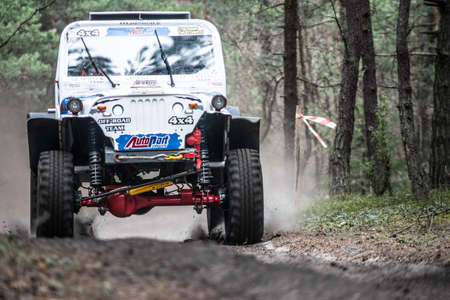 CHECHLO - KLUCZE / POLAND - 18 April 2015: Offroad 4x4 sand ground rally, quad bike, motocross, atv,...