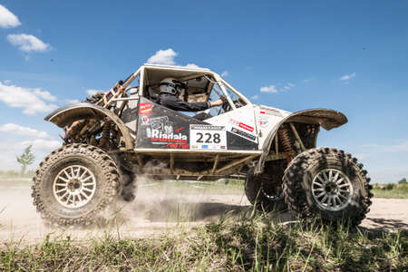 OGRODZIENIEC / POLAND - 21 May 2013: Offroad 4x4 sand ground rally, quad bike, motocross, atv, off...
