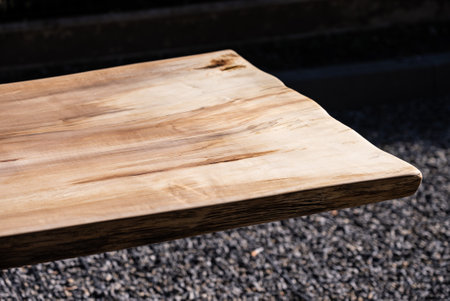 Coffee table, living room table. Resin handmade wood table. On a white background. Glass of whiskey...
